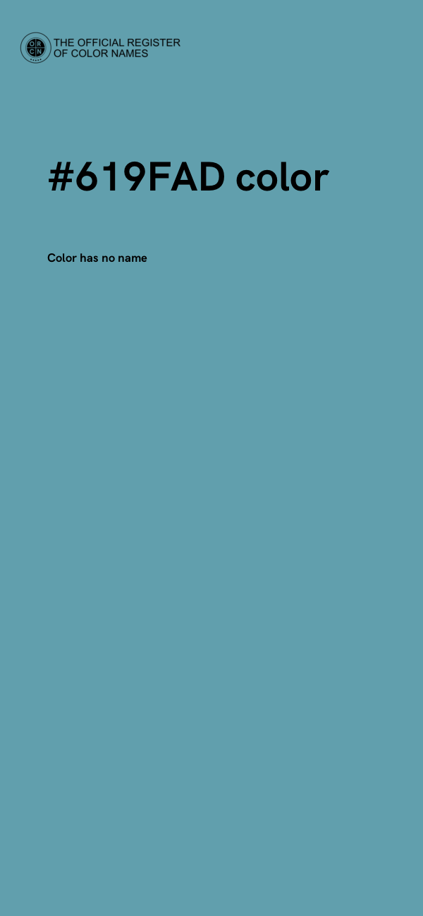 #619FAD color image