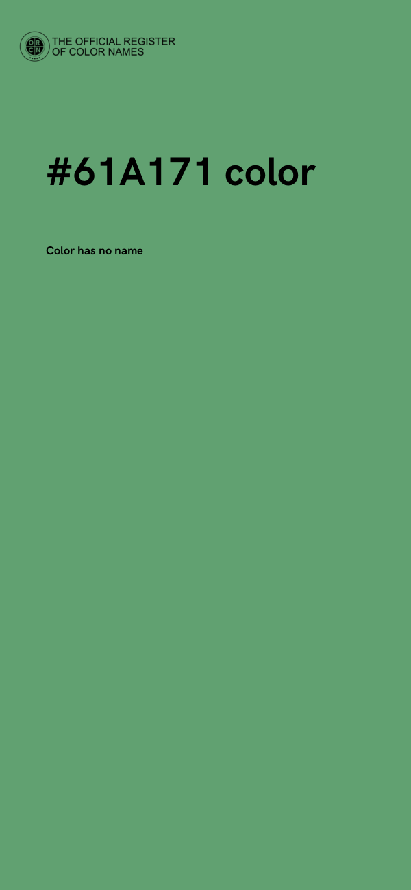 #61A171 color image
