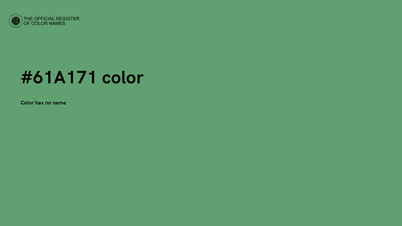 #61A171 color image