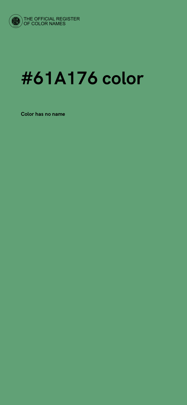 #61A176 color image