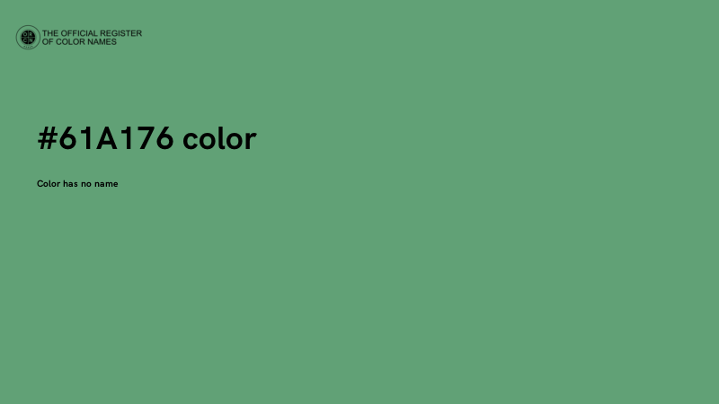 #61A176 color image