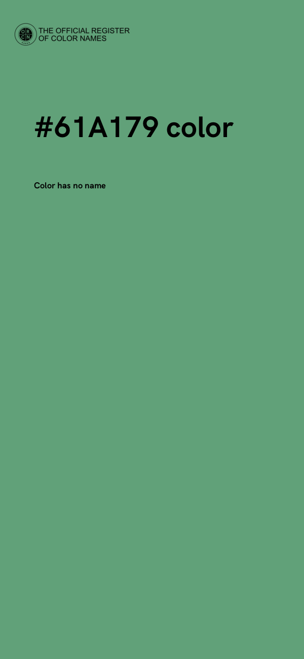 #61A179 color image