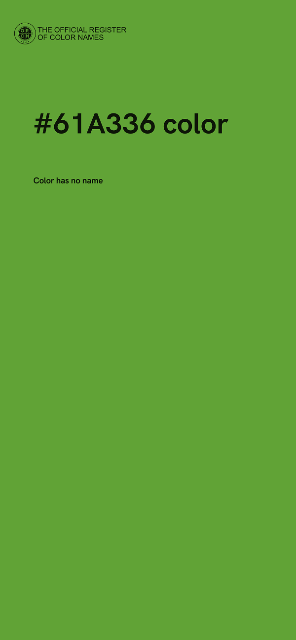 #61A336 color image