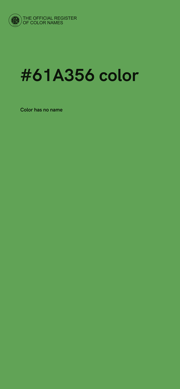 #61A356 color image