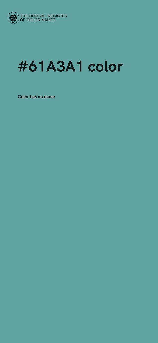 #61A3A1 color image