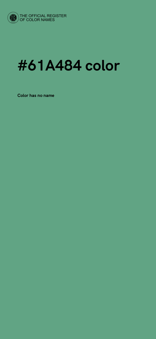 #61A484 color image