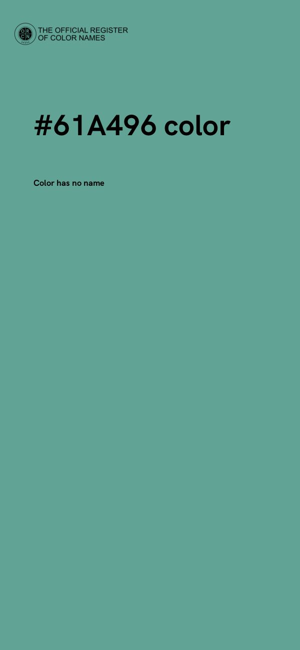 #61A496 color image