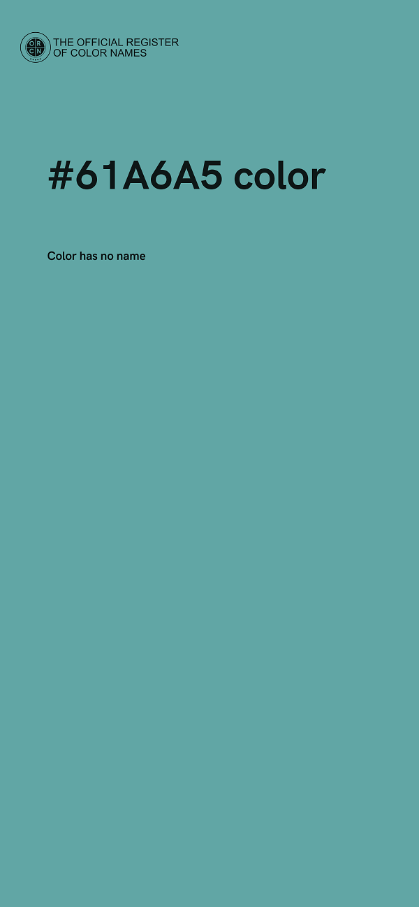 #61A6A5 color image