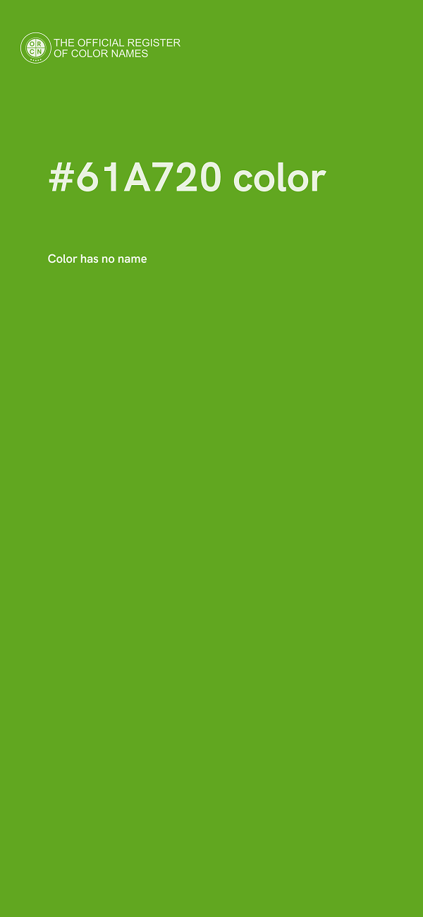 #61A720 color image