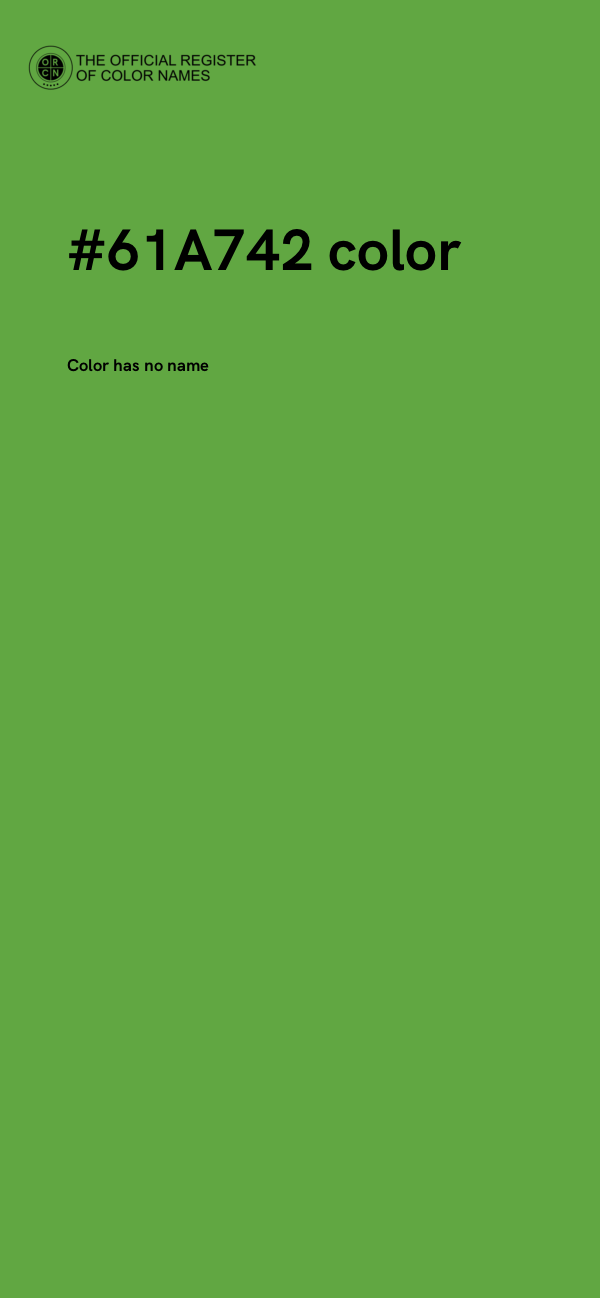 #61A742 color image