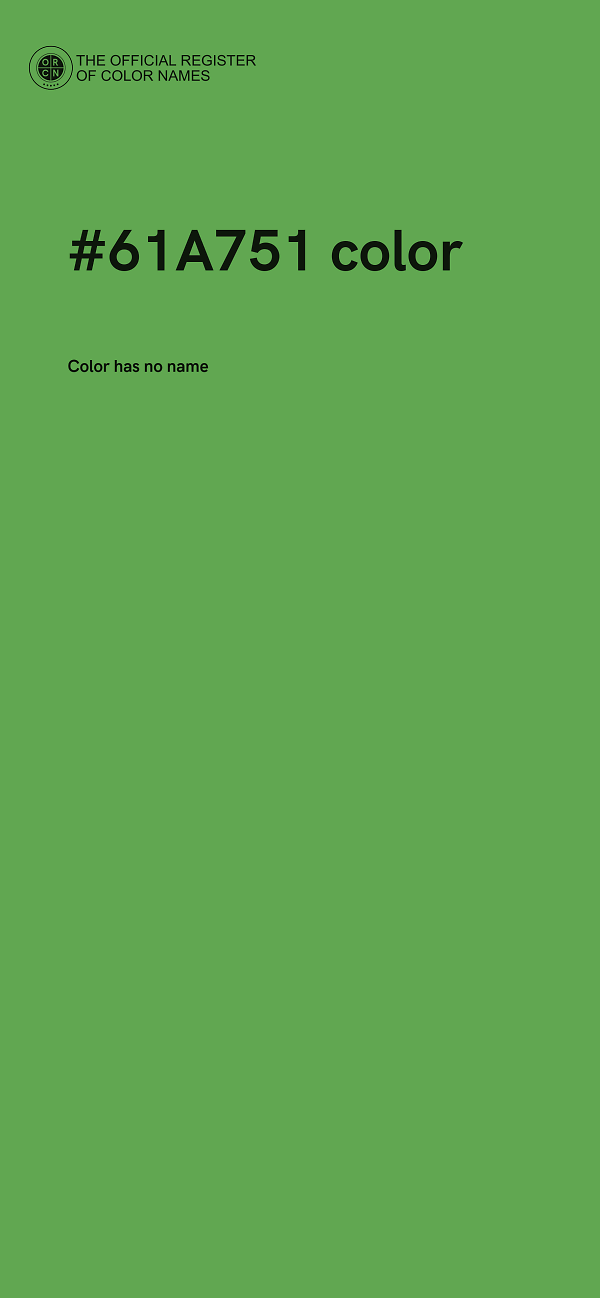 #61A751 color image