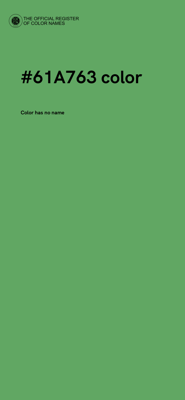 #61A763 color image
