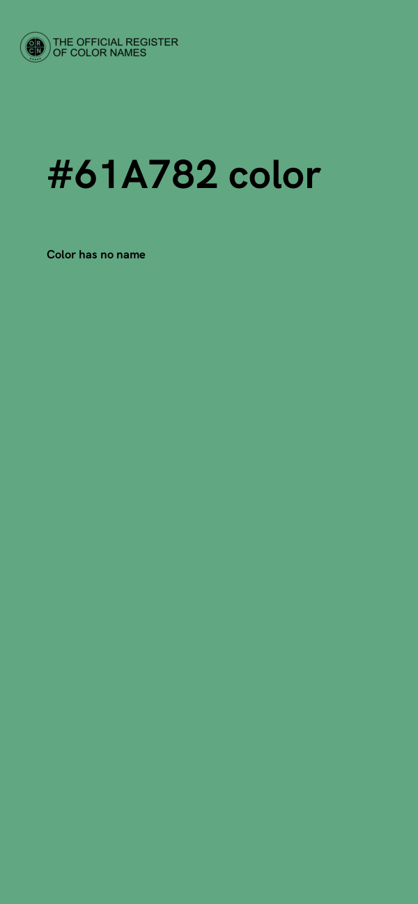#61A782 color image