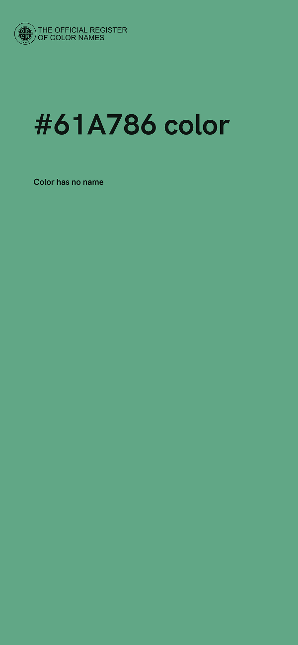 #61A786 color image