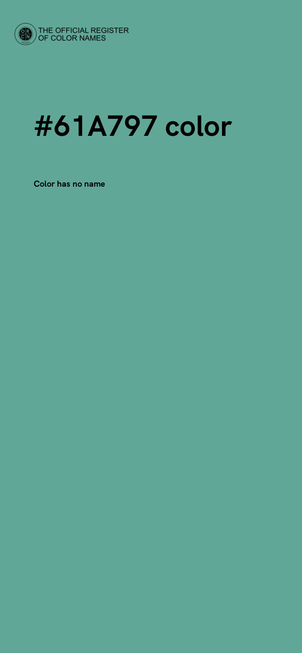 #61A797 color image