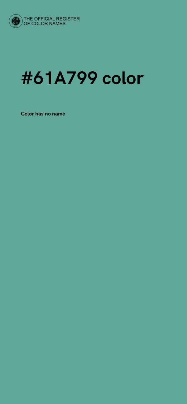 #61A799 color image