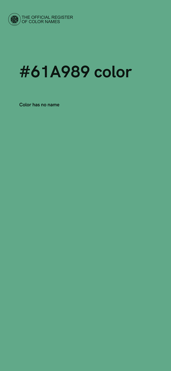 #61A989 color image