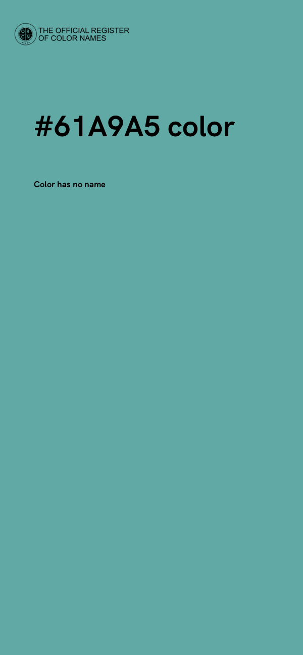 #61A9A5 color image