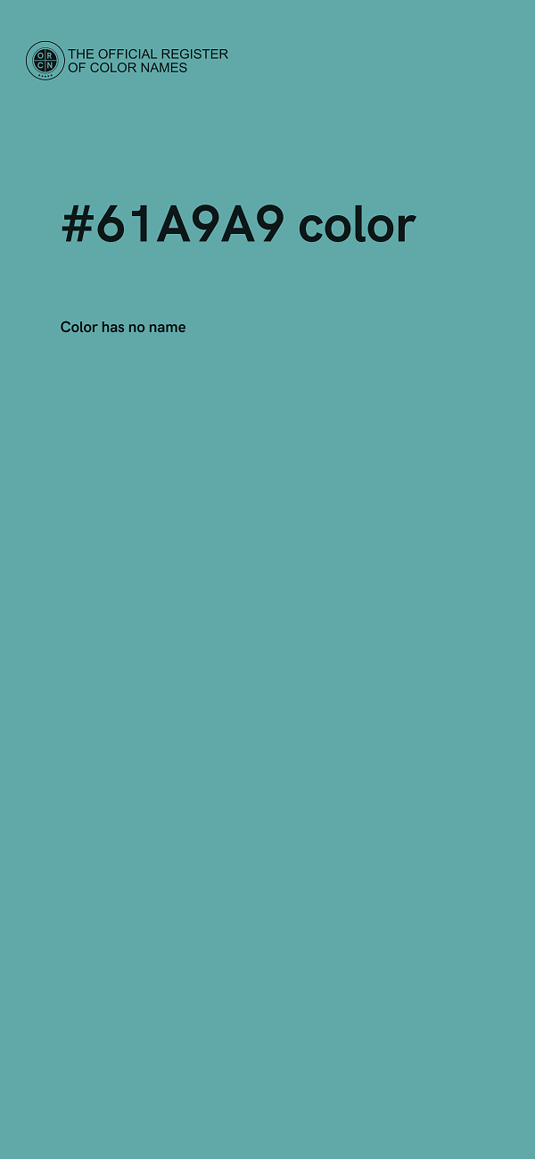 #61A9A9 color image