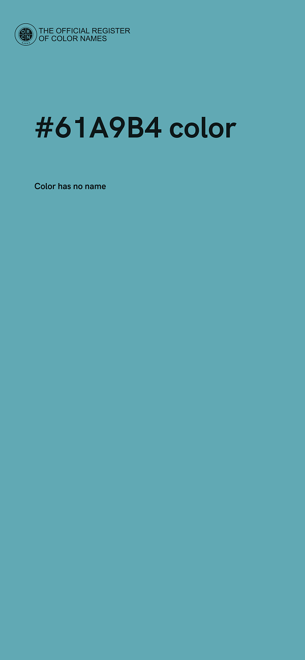 #61A9B4 color image