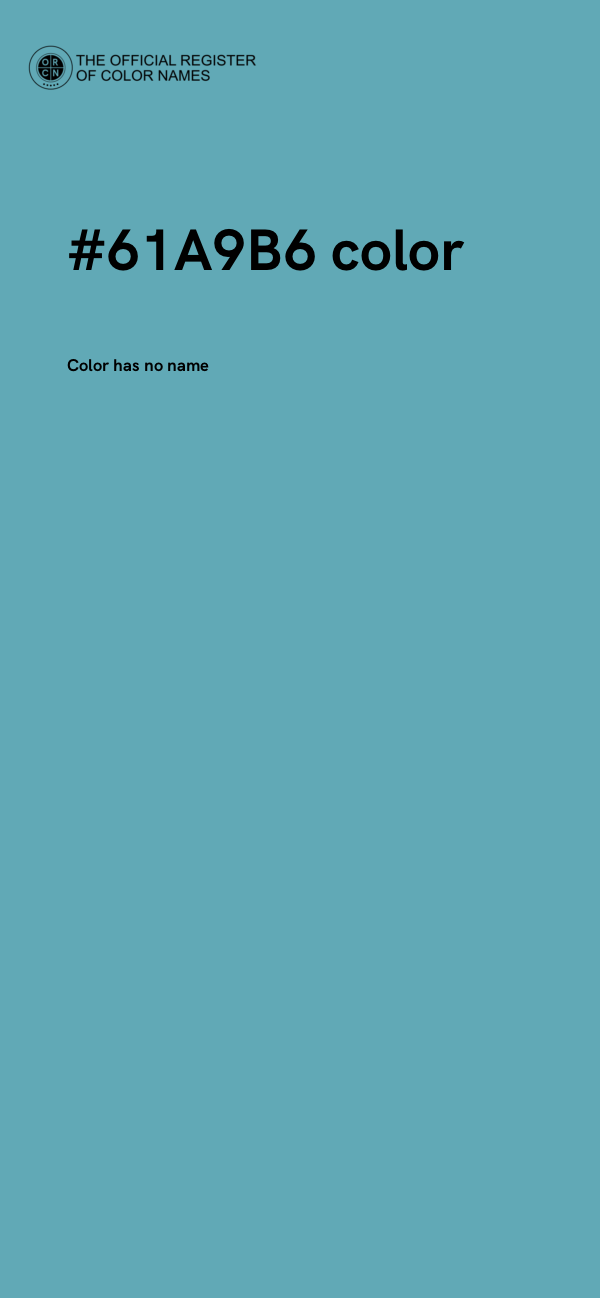 #61A9B6 color image