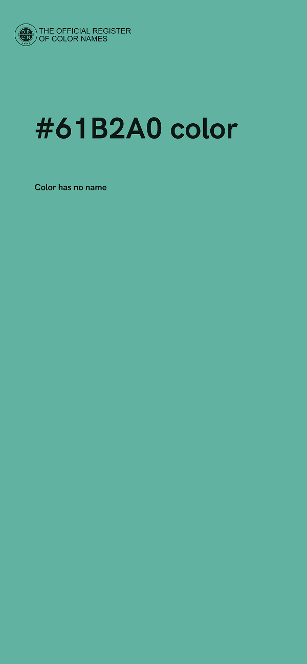 #61B2A0 color image