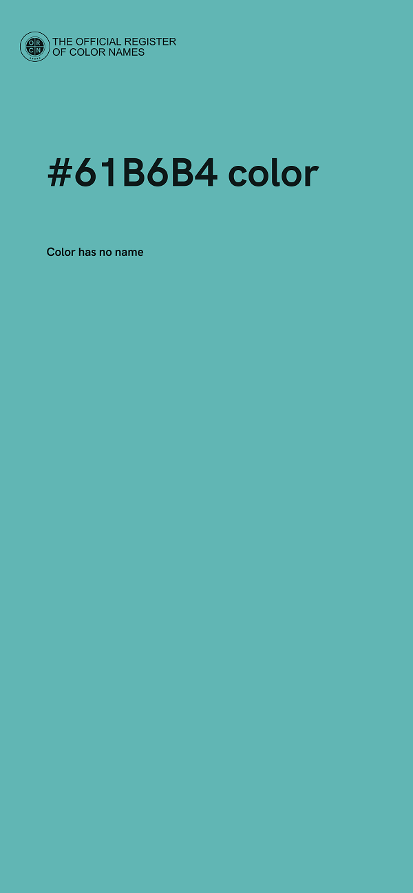 #61B6B4 color image