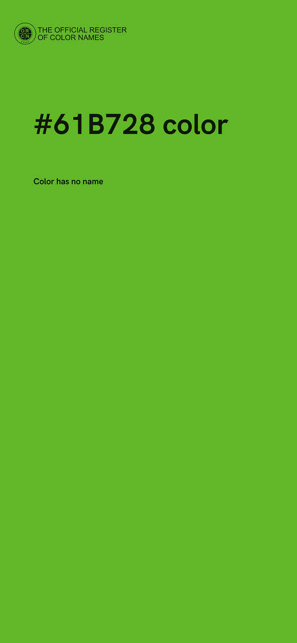 #61B728 color image