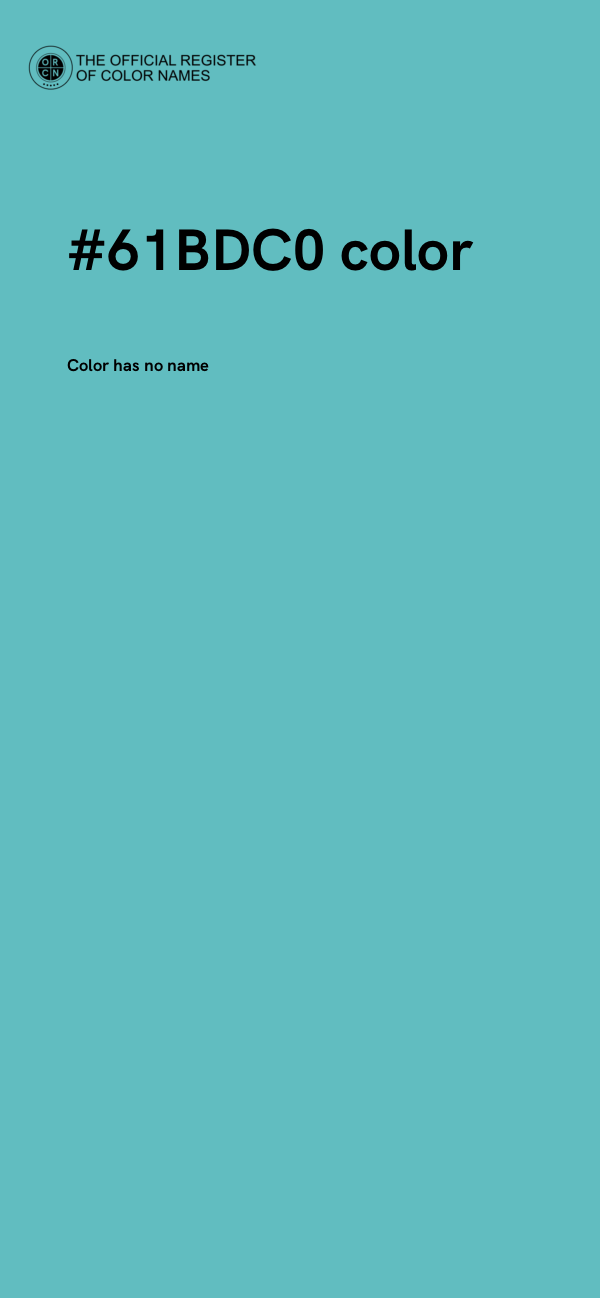 #61BDC0 color image