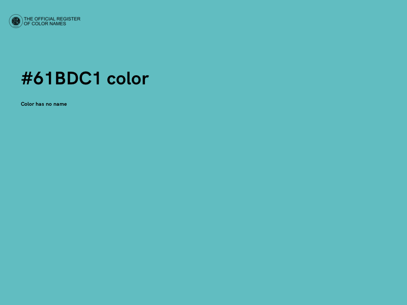 #61BDC1 color image