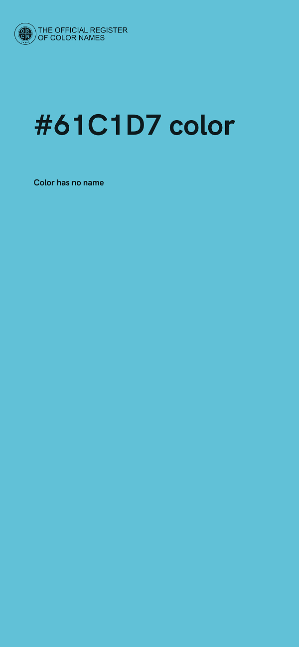 #61C1D7 color image