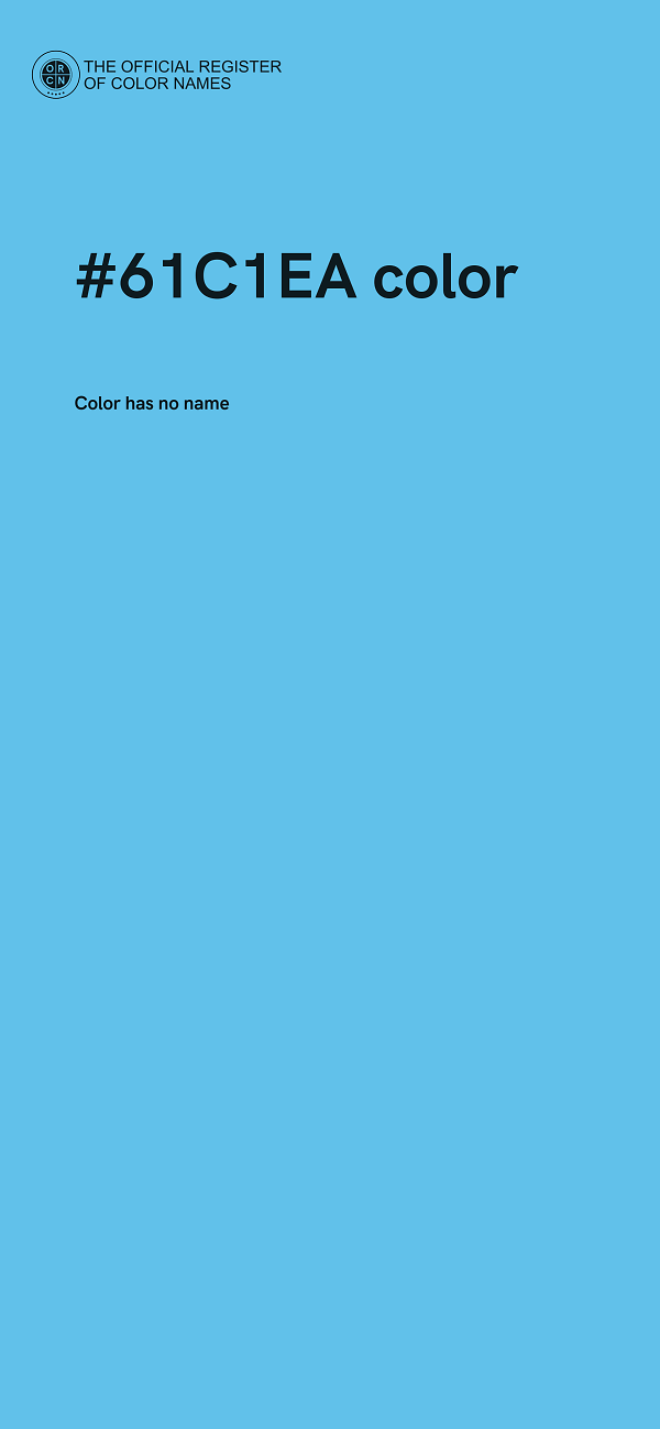 #61C1EA color image