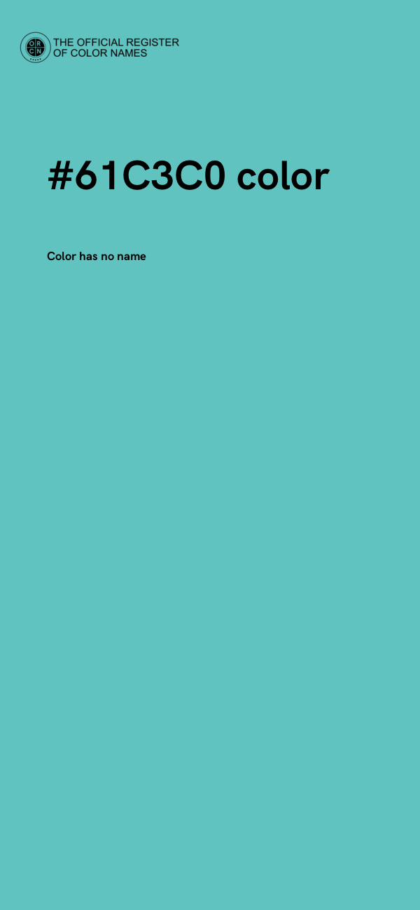 #61C3C0 color image