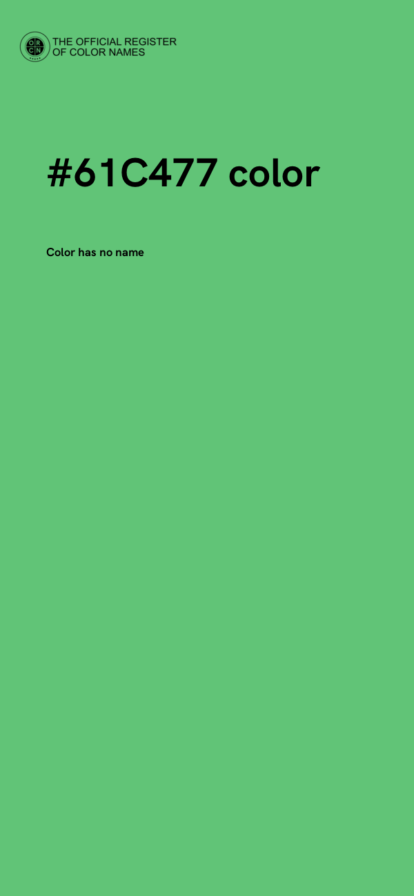 #61C477 color image