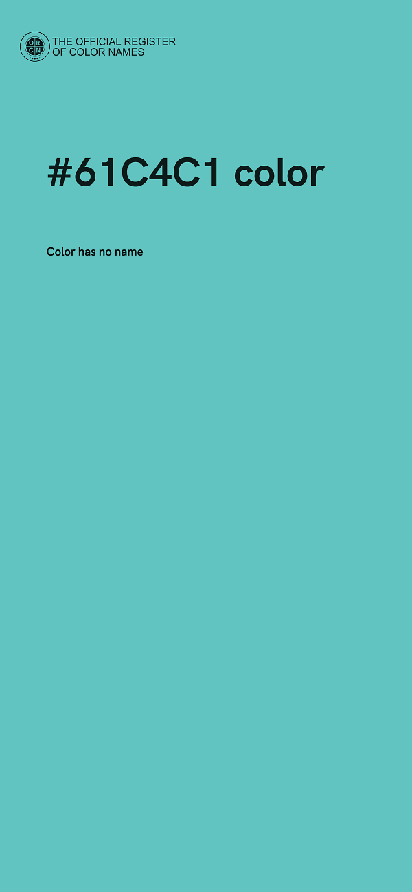 #61C4C1 color image