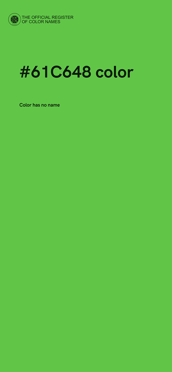 #61C648 color image
