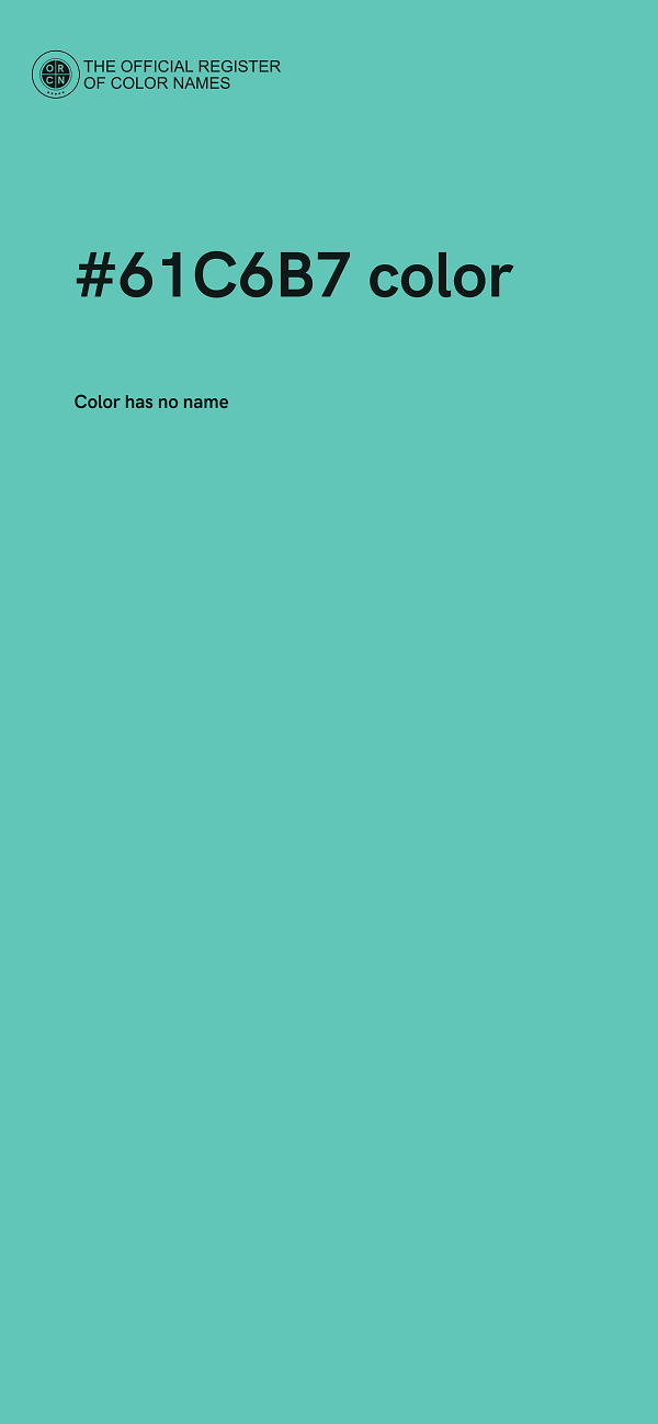 #61C6B7 color image