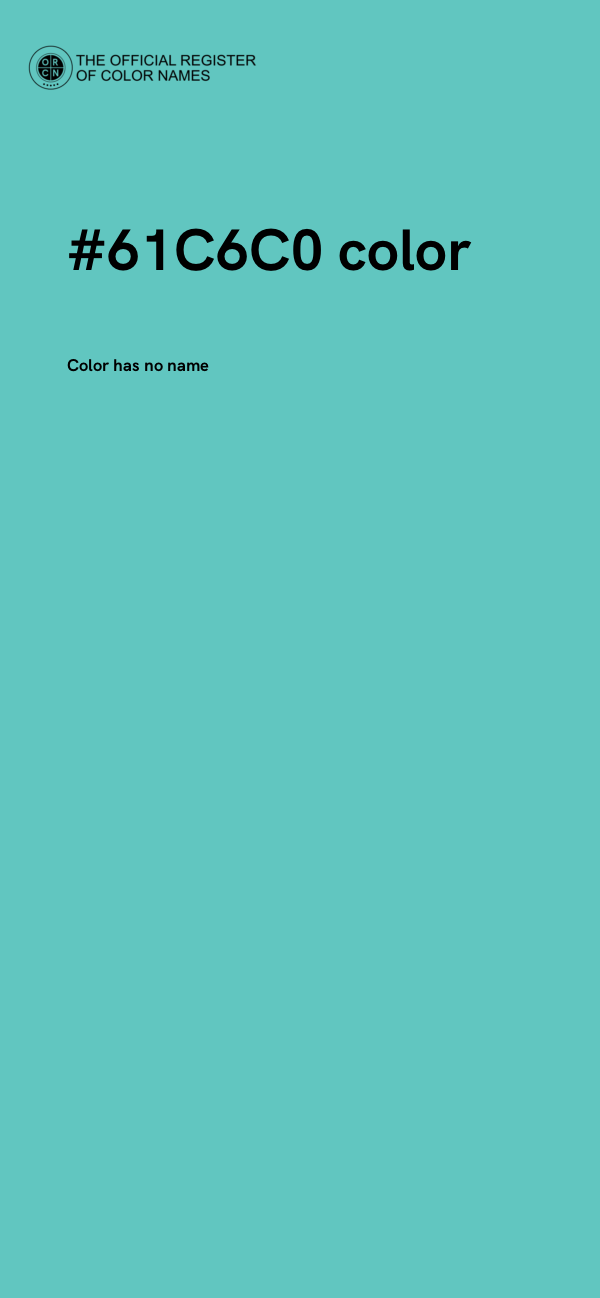 #61C6C0 color image