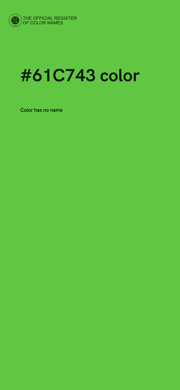 #61C743 color image