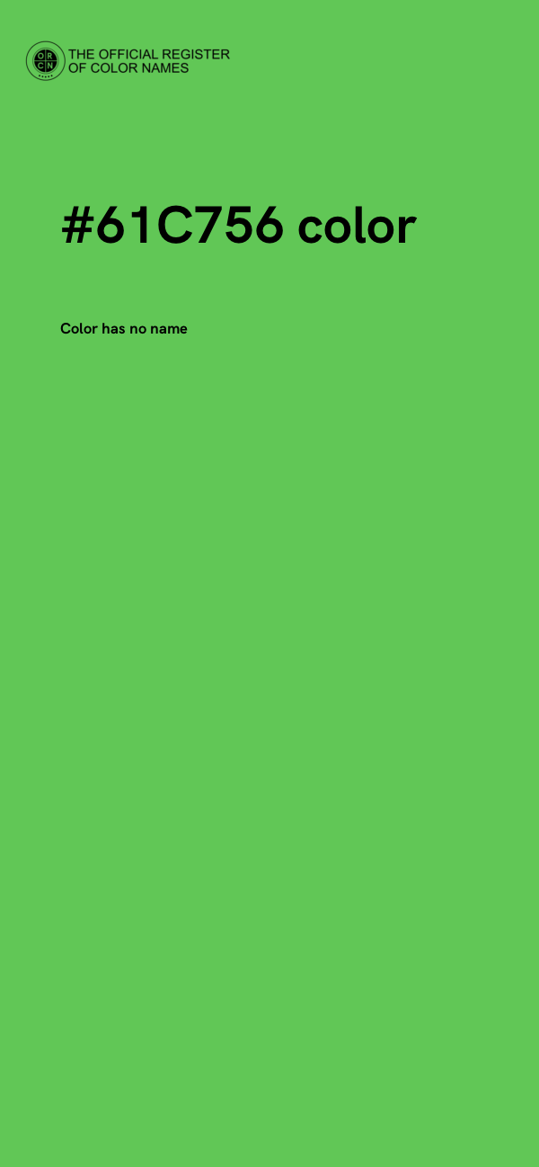#61C756 color image