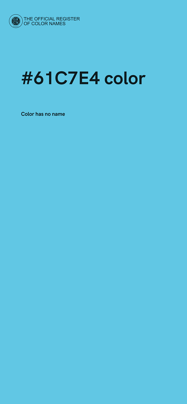 #61C7E4 color image