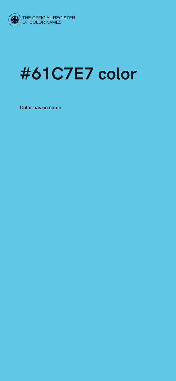 #61C7E7 color image