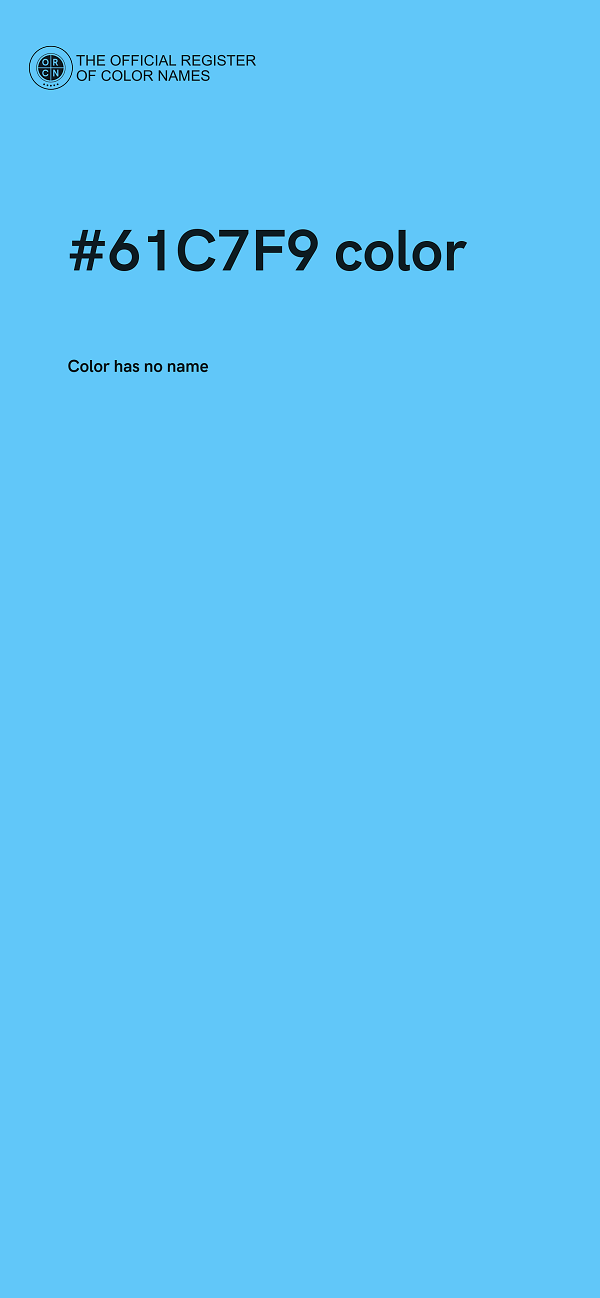 #61C7F9 color image