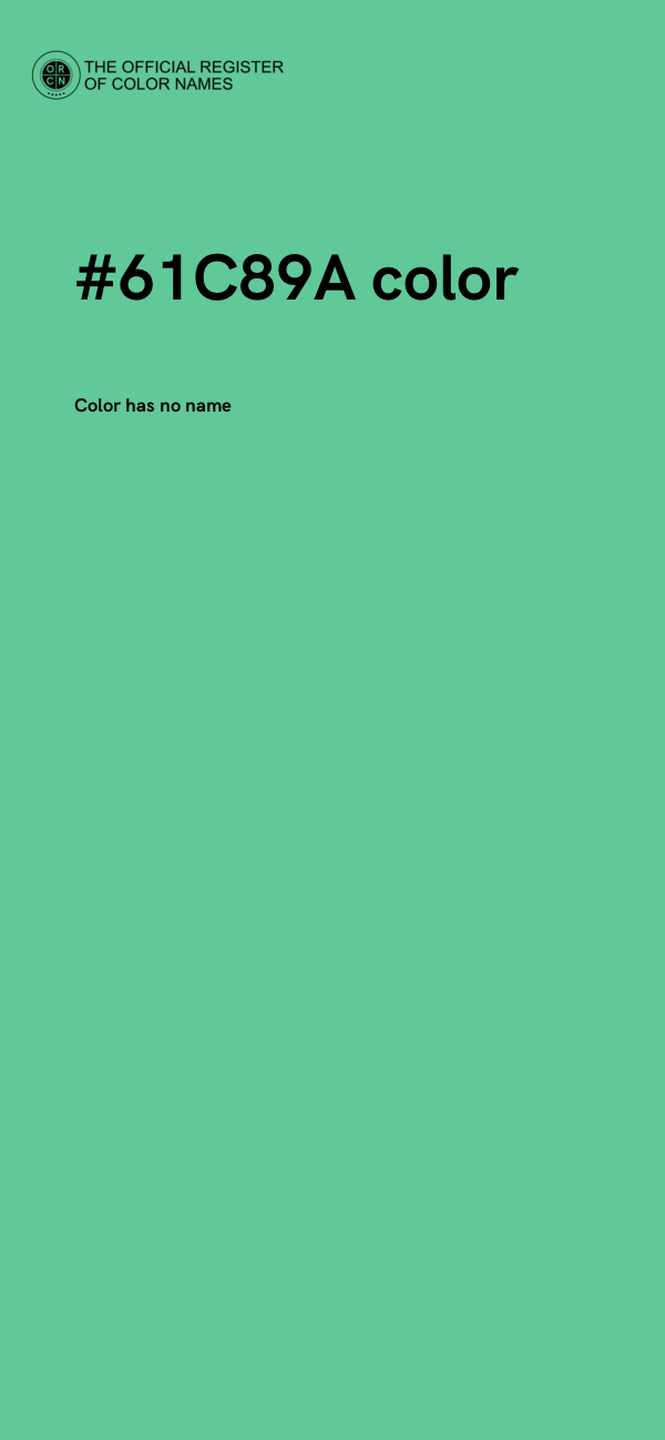 #61C89A color image