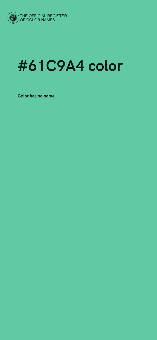 #61C9A4 color image