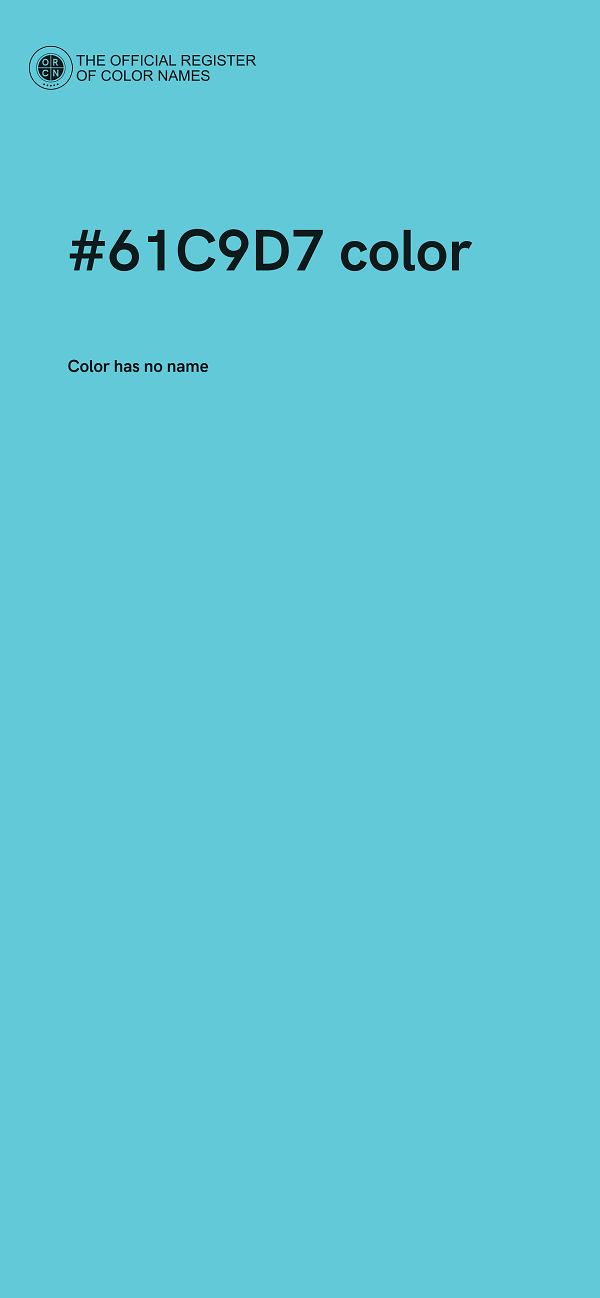 #61C9D7 color image