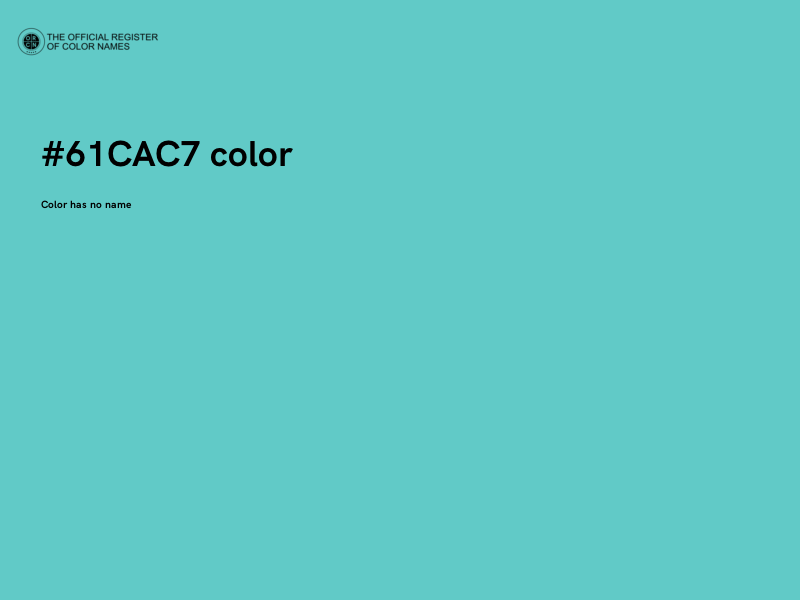#61CAC7 color image