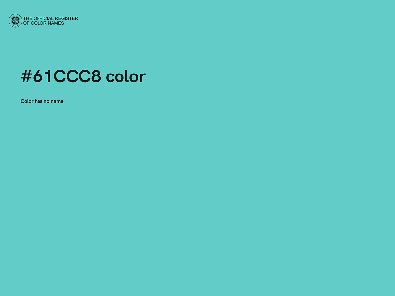 #61CCC8 color image