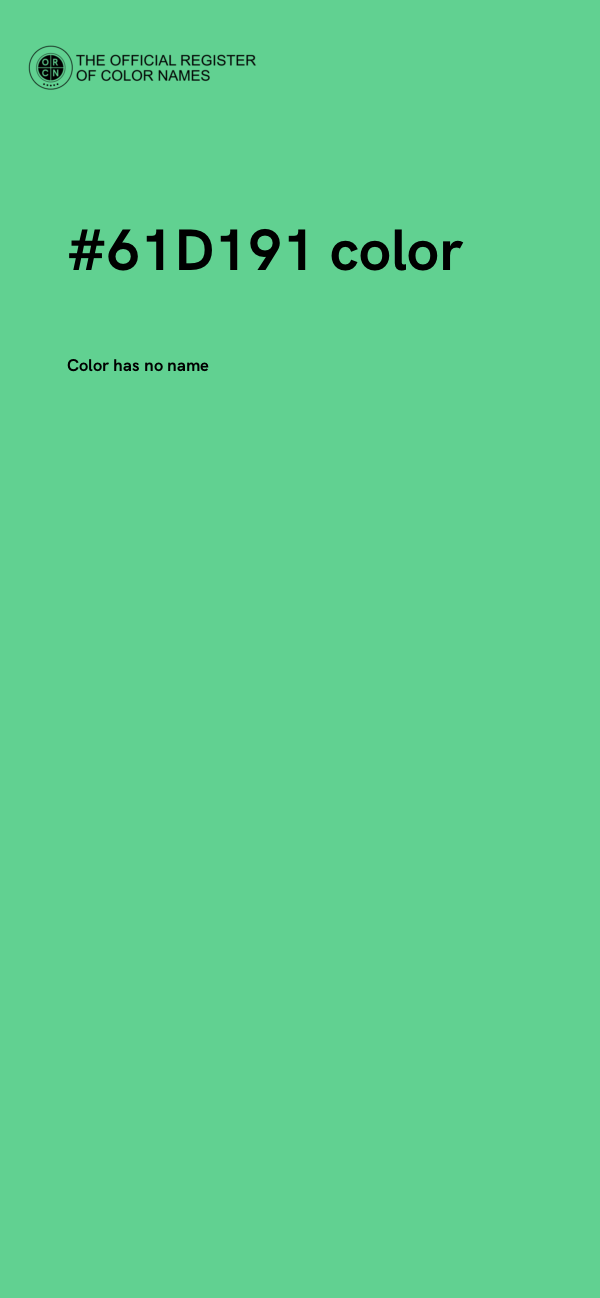 #61D191 color image