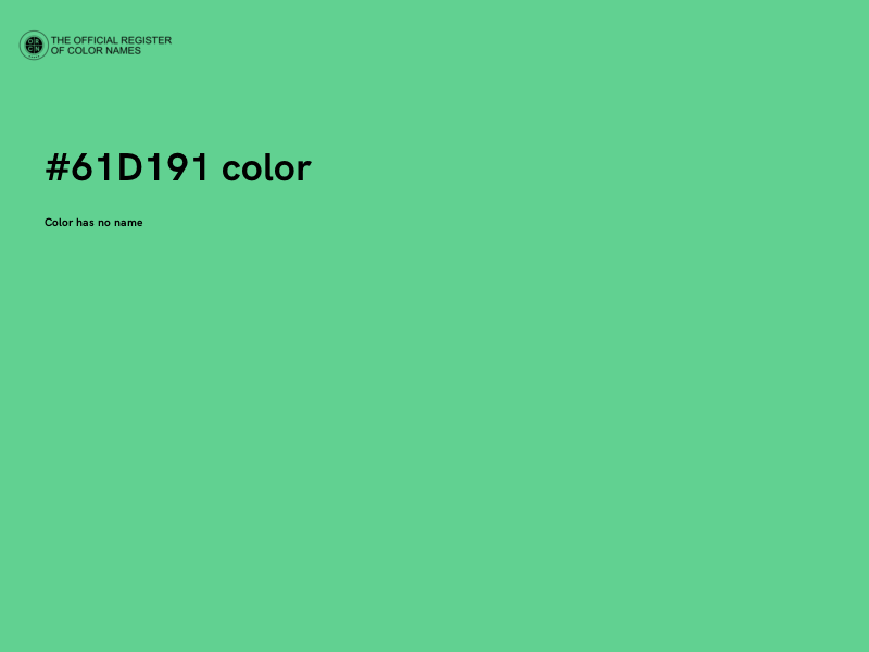 #61D191 color image